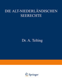 Vorderes Coverbild Die Alt-Niederländischen Seerechte