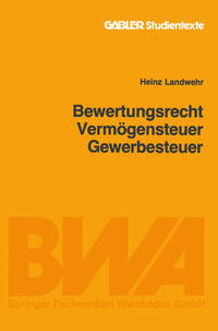 Vorderes Coverbild Bewertungsrecht/Vermögensteuer/Gewerbesteuer