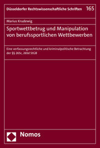 Vorderes Coverbild Sportwettbetrug und Manipulation von berufssportlichen Wettbewerben