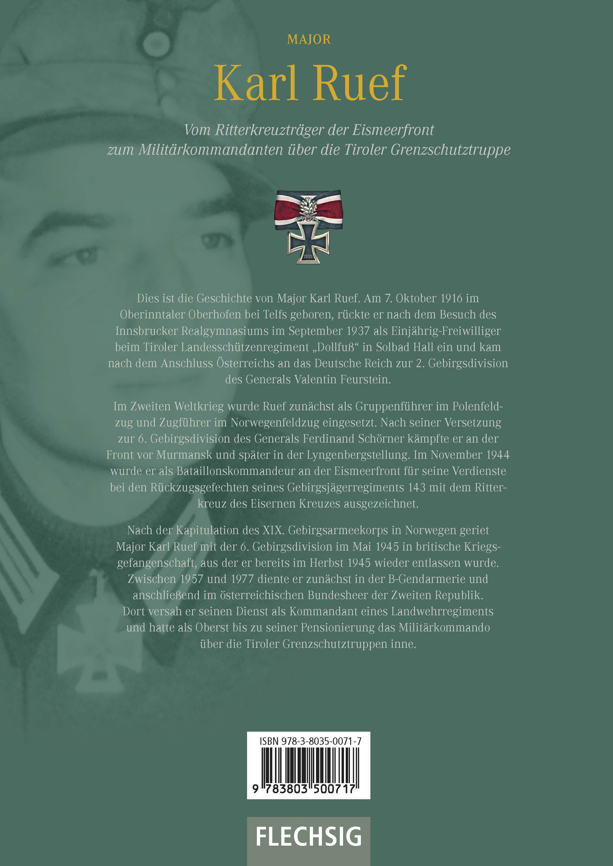 Rückseitencover Major Karl Ruef