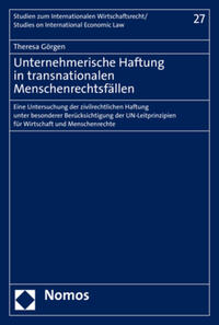 Vorderes Coverbild Unternehmerische Haftung in transnationalen Menschenrechtsfällen