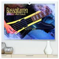 Vorderes Coverbild Bassgitarren im Fokus (hochwertiger Premium Wandkalender 2025 DIN A2 quer), Kunstdruck in Hochglanz
