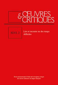 Vorderes Coverbild OEUVRES & CRITIQUES, XLVI, 2