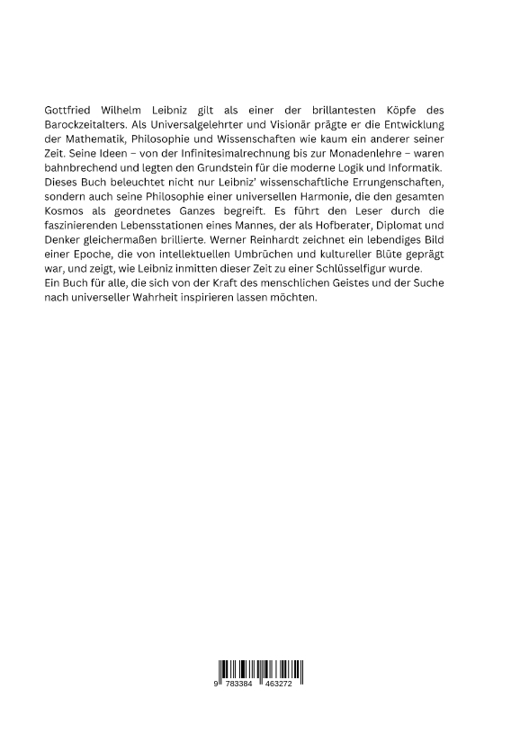 Rückseitencover Das Genie des Barock: Gottfried Wilhelm Leibniz