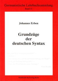Vorderes Coverbild Grundzüge der deutschen Syntax