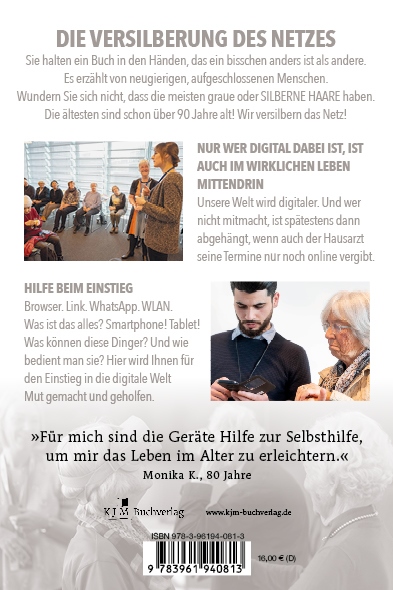 Rückseitencover Wir versilbern das Netz! Das Mutmachbuch.