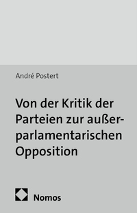Vorderes Coverbild Von der Kritik der Parteien zur außerparlamentarischen Opposition