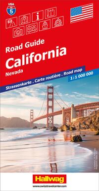 Vorderes Coverbild Hallwag Strassenkarte USA, California 1:1 Mio.
