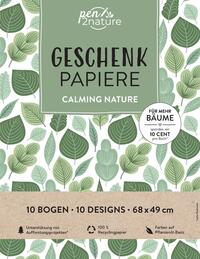 Vorderes Coverbild Geschenkpapier-Buch Calming Nature | 100% Recyclingpapier