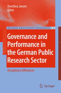 Vorderes Coverbild Governance and Performance in the German Public Research Sector