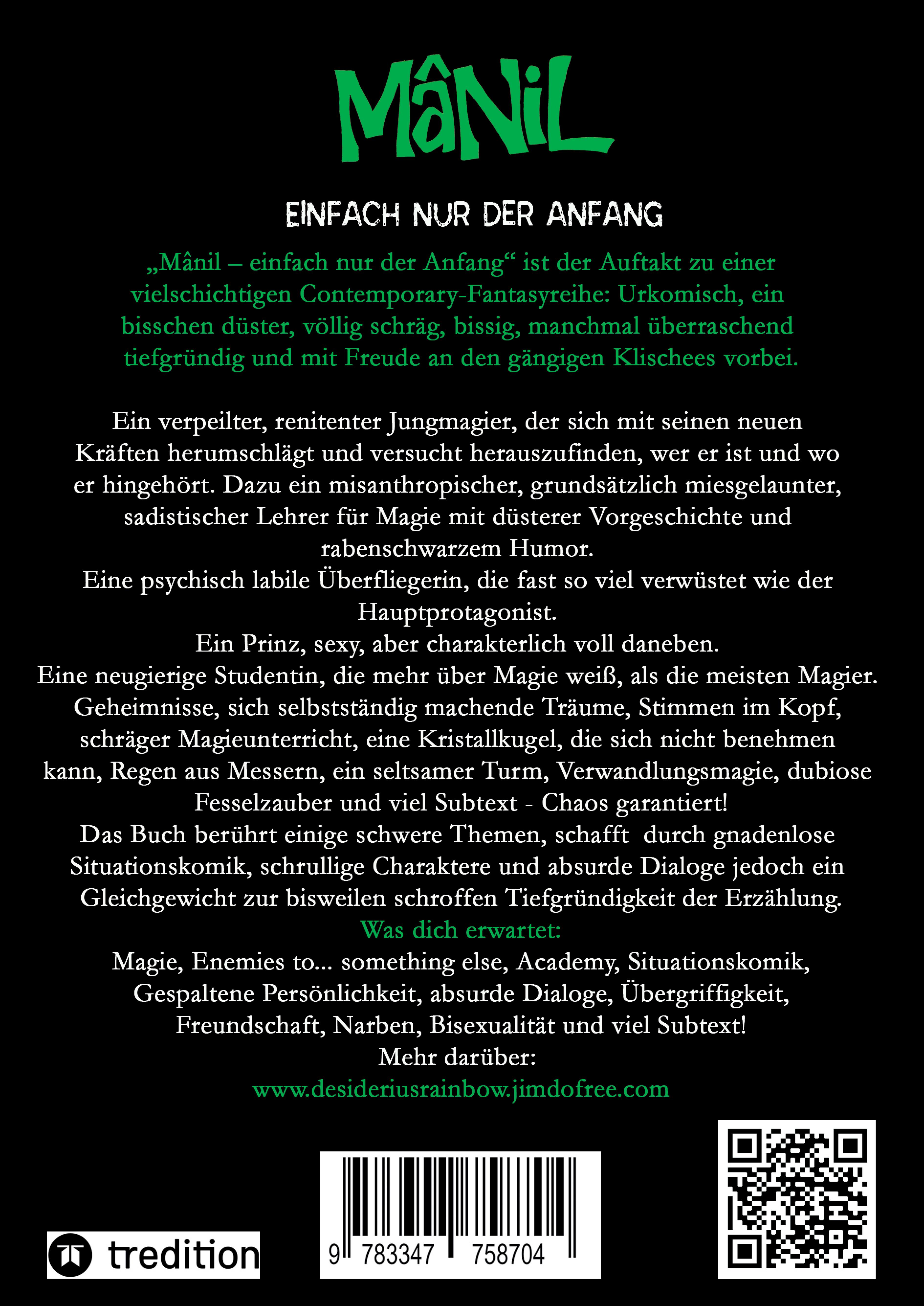 Rückseitencover Mânil