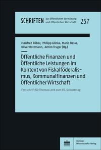 Vorderes Coverbild Öffentliche Finanzen und Öffentliche Leistungen im Kontext von Fiskalföderalismus, Kommunalfinanzen und Öffentlicher Wirtschaft