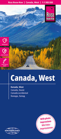Vorderes Coverbild Reise Know-How Landkarte Kanada West / West Canada (1:1.900.000)