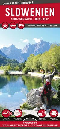 Vorderes Coverbild MoTourMaps Slowenien (Julische Alpen • Karawanken) Auto- und Motorradkarte 1:250.000