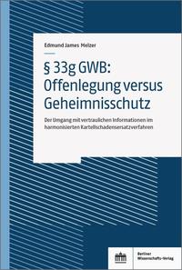 Vorderes Coverbild § 33g GWB: Offenlegung versus Geheimnisschutz