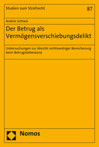 Vorderes Coverbild Der Betrug als Vermögensverschiebungsdelikt