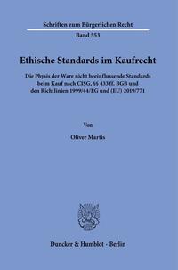 Vorderes Coverbild Ethische Standards im Kaufrecht.