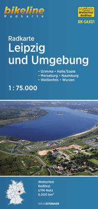 Vorderes Coverbild Radkarte Leipzig und Umgebung (RK-SAX01)