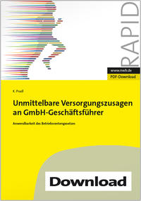 Vorderes Coverbild Unmittelbare Versorgungszusagen an GmbH-Geschäftsführer