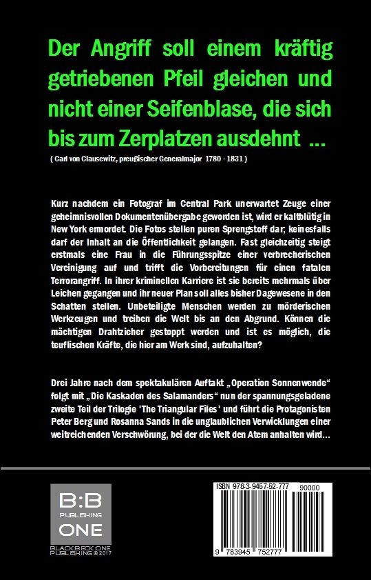 Rückseitencover Die Kaskaden des Salamanders