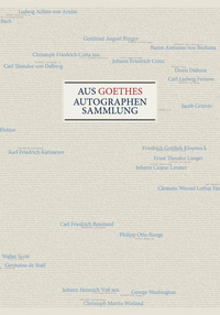 Vorderes Coverbild Aus Goethes Autographensammlung