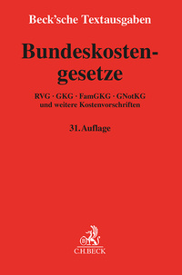 Vorderes Coverbild Bundeskostengesetze