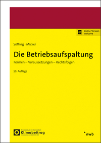 Vorderes Coverbild Die Betriebsaufspaltung