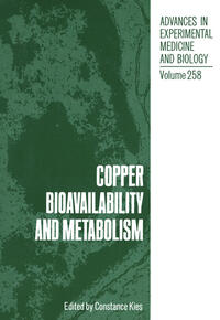 Vorderes Coverbild Copper Bioavailability and Metabolism