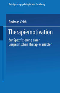 Vorderes Coverbild Therapiemotivation