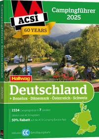 Vorderes Coverbild ACSI Campingführer Deutschland 2025