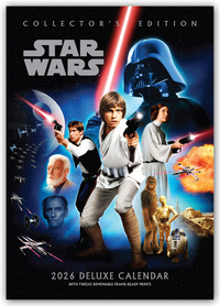 Vorderes Coverbild Star Wars A3-Deluxe Kalender 2026 – Collectors Edition Wandkalender