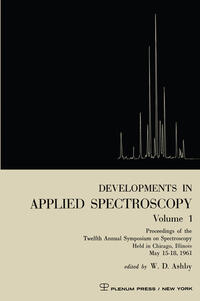 Vorderes Coverbild Developments in Applied Spectroscopy Volume 1