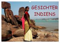 Vorderes Coverbild Gesichter Indiens (Wandkalender 2025 DIN A2 quer), CALVENDO Monatskalender