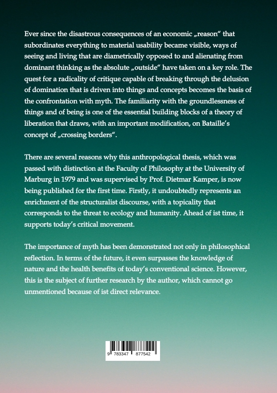 Rückseitencover The Importance of Myth for a New Human Science