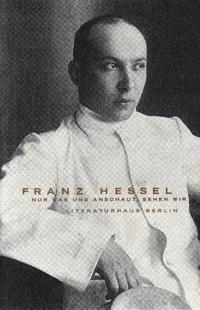 Vorderes Coverbild Franz Hessel, nur was uns anschaut, sehen wir