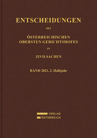 Vorderes Coverbild Entscheidungen des Obersten Gerichtshofes in Zivilsachen