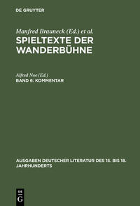 Vorderes Coverbild Spieltexte der Wanderbühne / Kommentar zu Band I–V