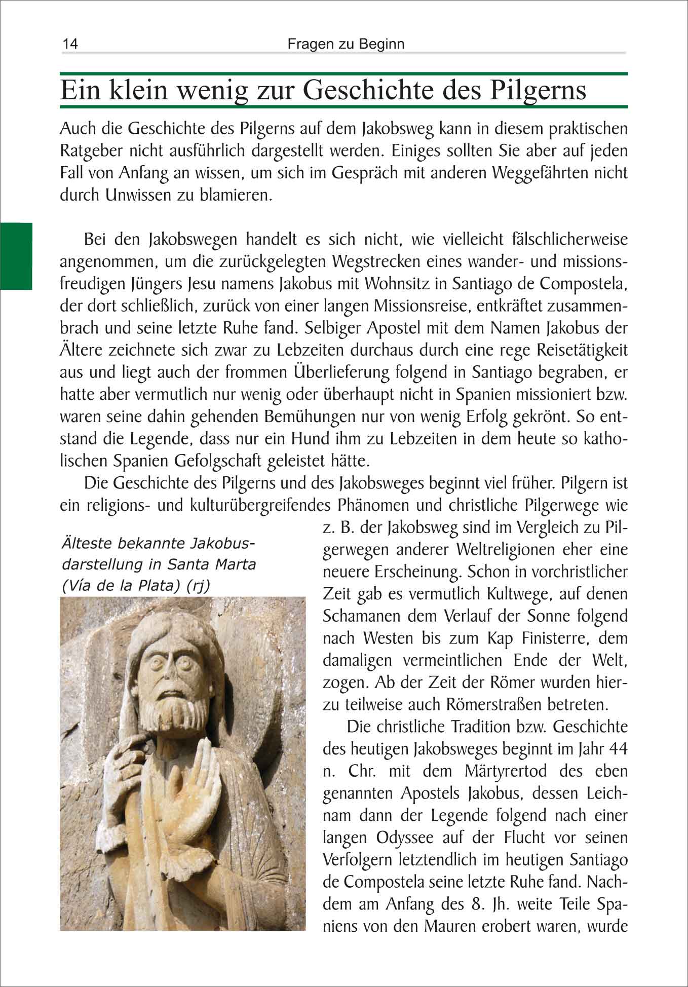 Beispielinhalt (Bild) Pilgern auf den Jakobswegen