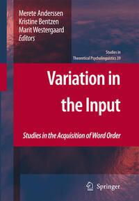Vorderes Coverbild Variation in the Input