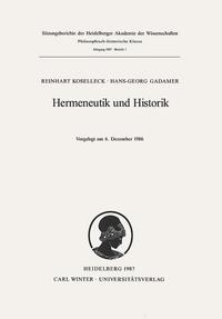 Vorderes Coverbild Hermeneutik und Historik