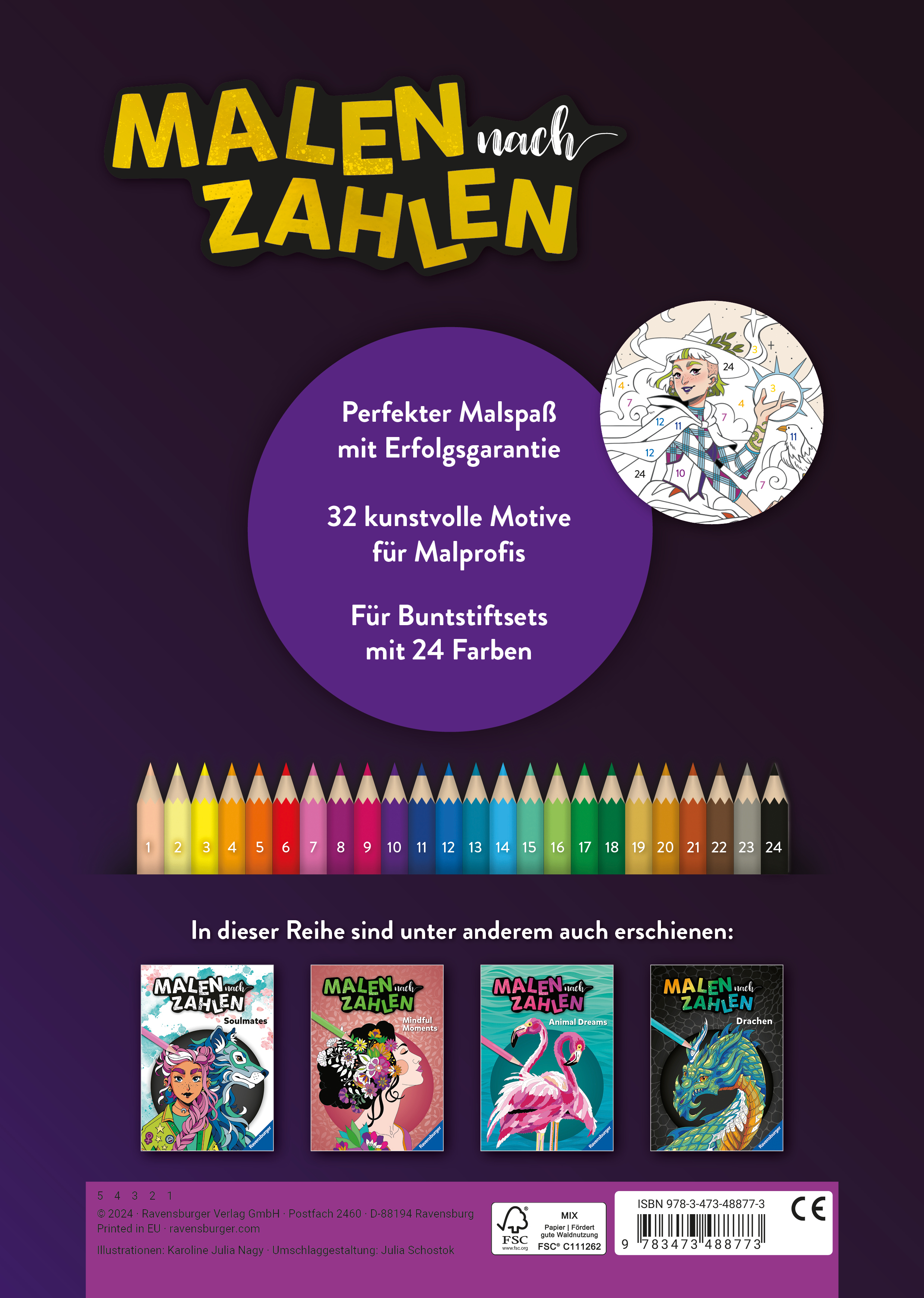 Rückseitencover Malen nach Zahlen - Hexen-Power