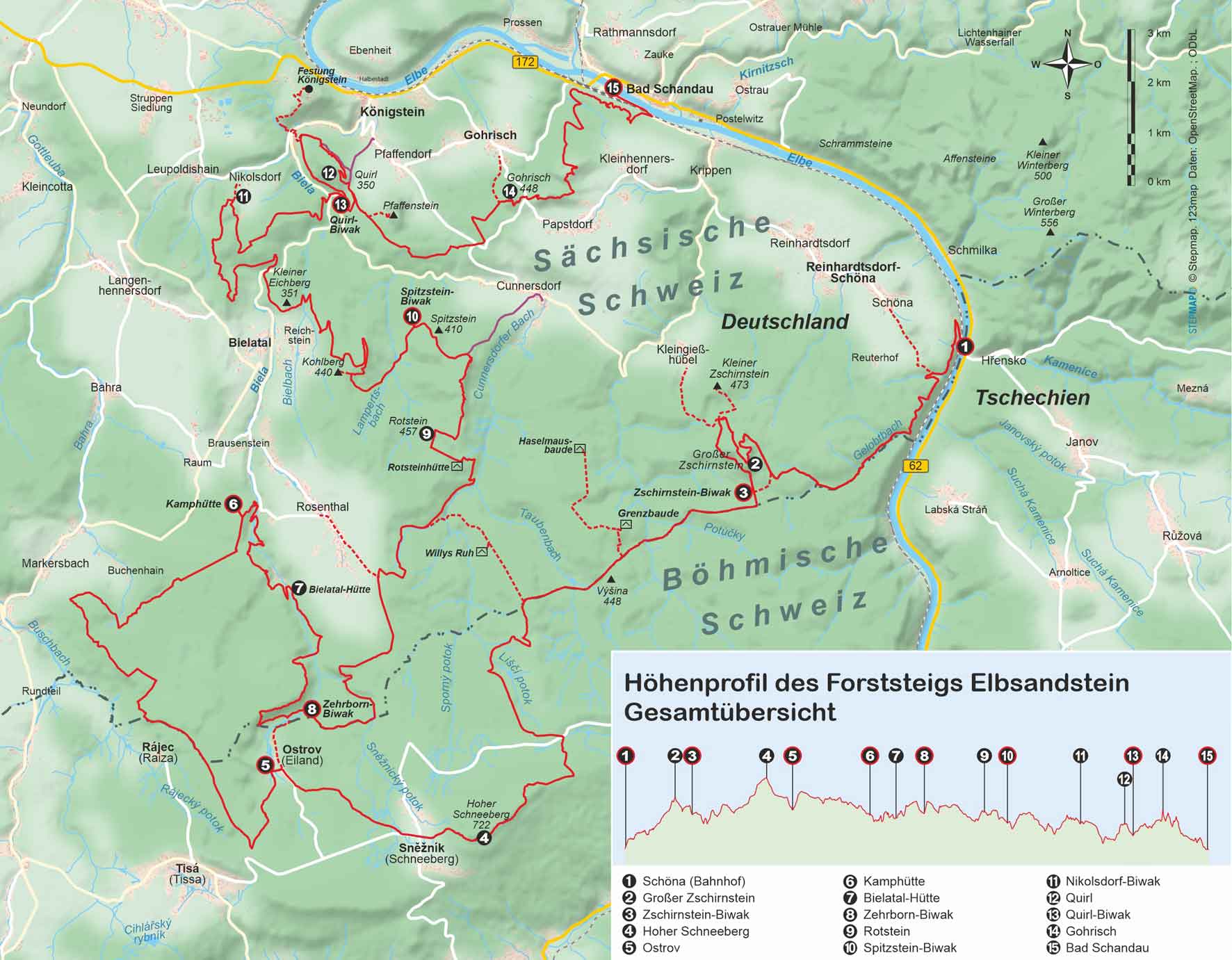 Beispielinhalt (Bild) Forststeig Elbsandstein