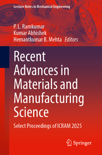Vorderes Coverbild Recent Advances in Materials and Manufacturing Science