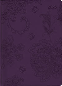 Vorderes Coverbild Alpha Edition - Ladytimer Deluxe Purple 2025, 10,7x15,2cm, Kalender mit 192 Seiten, Notizmöglichkeiten nach jeden Tag, 1 Woche auf 2 Seiten, Kalenderwochen und internationales Kalendarium