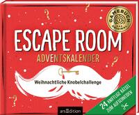 Vorderes Coverbild Escape Room Adventskalender. Weihnachtliche Knobelchallenge