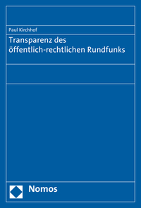 Vorderes Coverbild Transparenz des öffentlich-rechtlichen Rundfunks