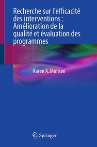 Vorderes Coverbild Recherche sur l'efficacité des interventions : Amélioration de la qualité et évaluation des programmes