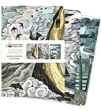 Vorderes Coverbild Dreier Set Mittelformat-Notizbücher: Angela Harding, An der Küste
