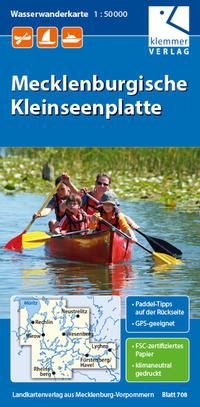 Vorderes Coverbild Wasserwanderkarte Mecklenburgische Kleinseenplatte