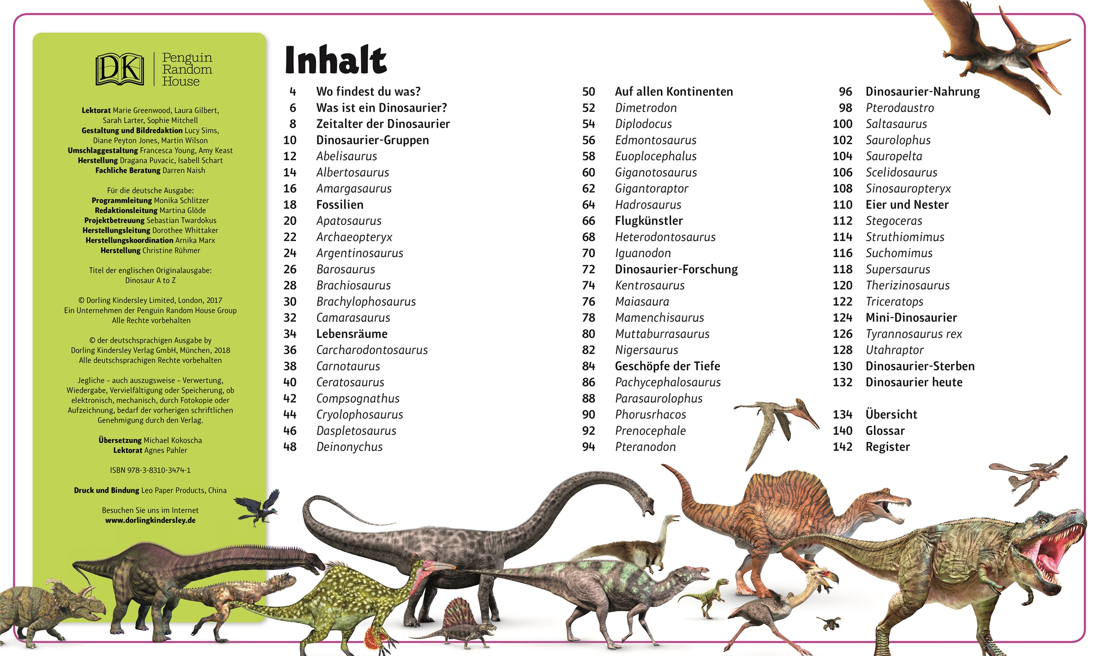 Beispielinhalt (Bild) Dino-Parade von A bis Z